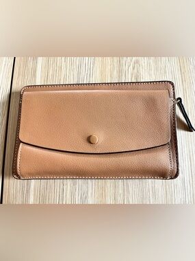 Halogen Tan Leather Convertible Wristlet from Nordstrom